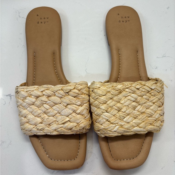 A New Day Tan Woven Slide Sandals - Picture 5 of 5